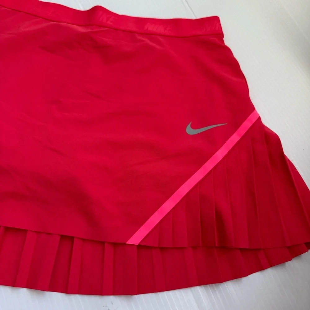 Nike Hot Pink Pleated Athletic Skirt with Reflective Swoosh